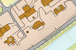 Kartbilde fra WMS-tjeneste av avviket