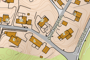 Kartbilde fra WMS-tjeneste av avviket