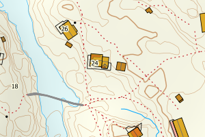 Kartbilde fra WMS-tjeneste av avviket