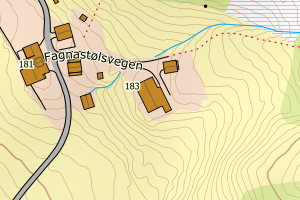 Kartbilde fra WMS-tjeneste av avviket