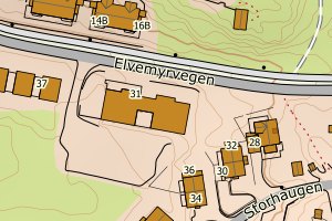 Kartbilde fra WMS-tjeneste av avviket