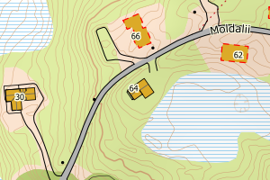 Kartbilde fra WMS-tjeneste av avviket
