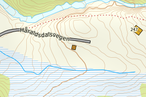Kartbilde fra WMS-tjeneste av avviket