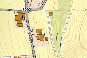 Kartbilde fra WMS-tjeneste av avviket