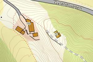 Kartbilde fra WMS-tjeneste av avviket