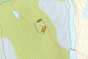 Kartbilde fra WMS-tjeneste av avviket