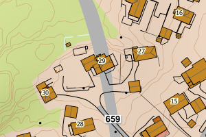 Kartbilde fra WMS-tjeneste av avviket