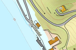 Kartbilde fra WMS-tjeneste av avviket