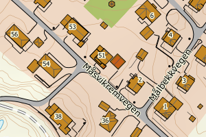 Kartbilde fra WMS-tjeneste av avviket