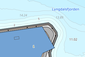 Kartbilde fra WMS-tjeneste av avviket