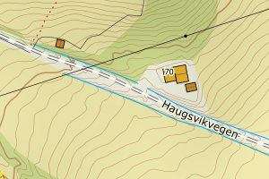 Kartbilde fra WMS-tjeneste av avviket