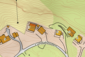 Kartbilde fra WMS-tjeneste av avviket