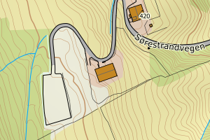 Kartbilde fra WMS-tjeneste av avviket