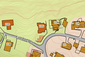 Kartbilde fra WMS-tjeneste av avviket