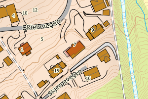 Kartbilde fra WMS-tjeneste av avviket