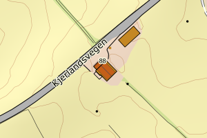 Kartbilde fra WMS-tjeneste av avviket