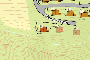 Kartbilde fra WMS-tjeneste av avviket