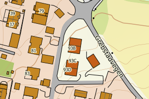 Kartbilde fra WMS-tjeneste av avviket