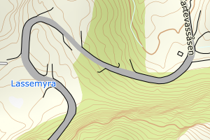 Kartbilde fra WMS-tjeneste av avviket