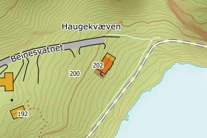 Kartbilde fra WMS-tjeneste av avviket
