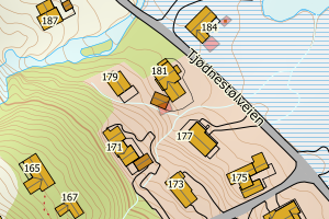 Kartbilde fra WMS-tjeneste av avviket