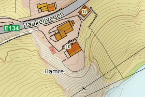 Kartbilde fra WMS-tjeneste av avviket
