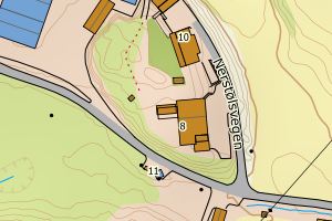 Kartbilde fra WMS-tjeneste av avviket