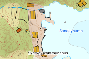 Kartbilde fra WMS-tjeneste av avviket
