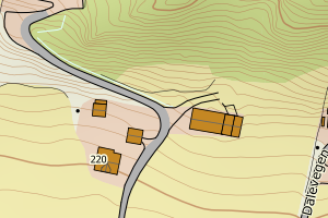 Kartbilde fra WMS-tjeneste av avviket