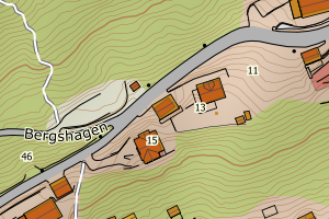 Kartbilde fra WMS-tjeneste av avviket