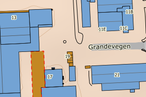 Kartbilde fra WMS-tjeneste av avviket