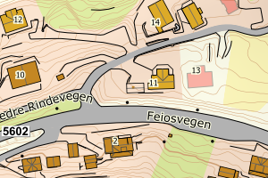 Kartbilde fra WMS-tjeneste av avviket