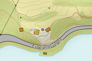 Kartbilde fra WMS-tjeneste av avviket