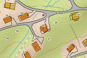 Kartbilde fra WMS-tjeneste av avviket