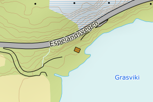 Kartbilde fra WMS-tjeneste av avviket