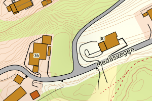Kartbilde fra WMS-tjeneste av avviket