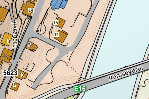 Kartbilde fra WMS-tjeneste av avviket