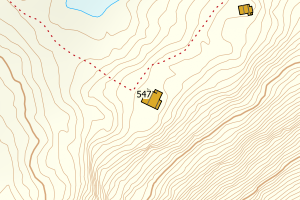 Kartbilde fra WMS-tjeneste av avviket