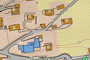 Kartbilde fra WMS-tjeneste av avviket