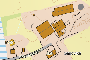 Kartbilde fra WMS-tjeneste av avviket