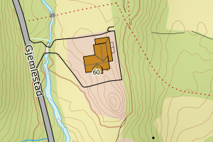 Kartbilde fra WMS-tjeneste av avviket