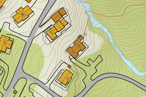 Kartbilde fra WMS-tjeneste av avviket