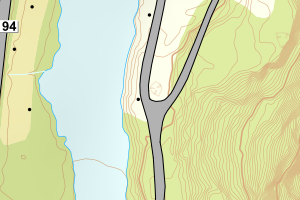 Kartbilde fra WMS-tjeneste av avviket