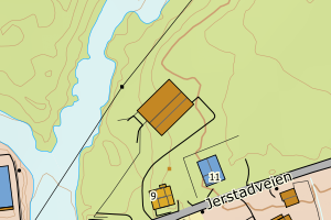 Kartbilde fra WMS-tjeneste av avviket