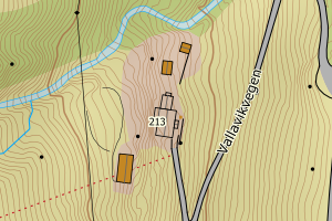Kartbilde fra WMS-tjeneste av avviket