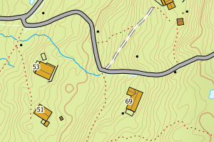 Kartbilde fra WMS-tjeneste av avviket