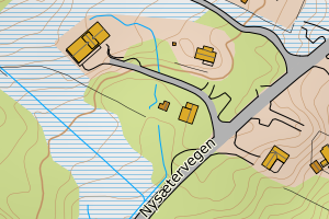 Kartbilde fra WMS-tjeneste av avviket