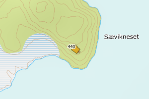 Kartbilde fra WMS-tjeneste av avviket