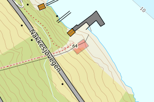 Kartbilde fra WMS-tjeneste av avviket
