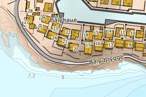 Kartbilde fra WMS-tjeneste av avviket